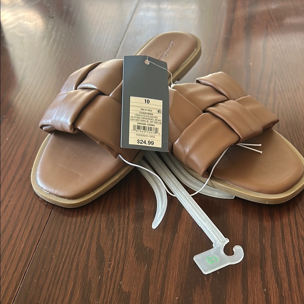Brown Slide Sandals